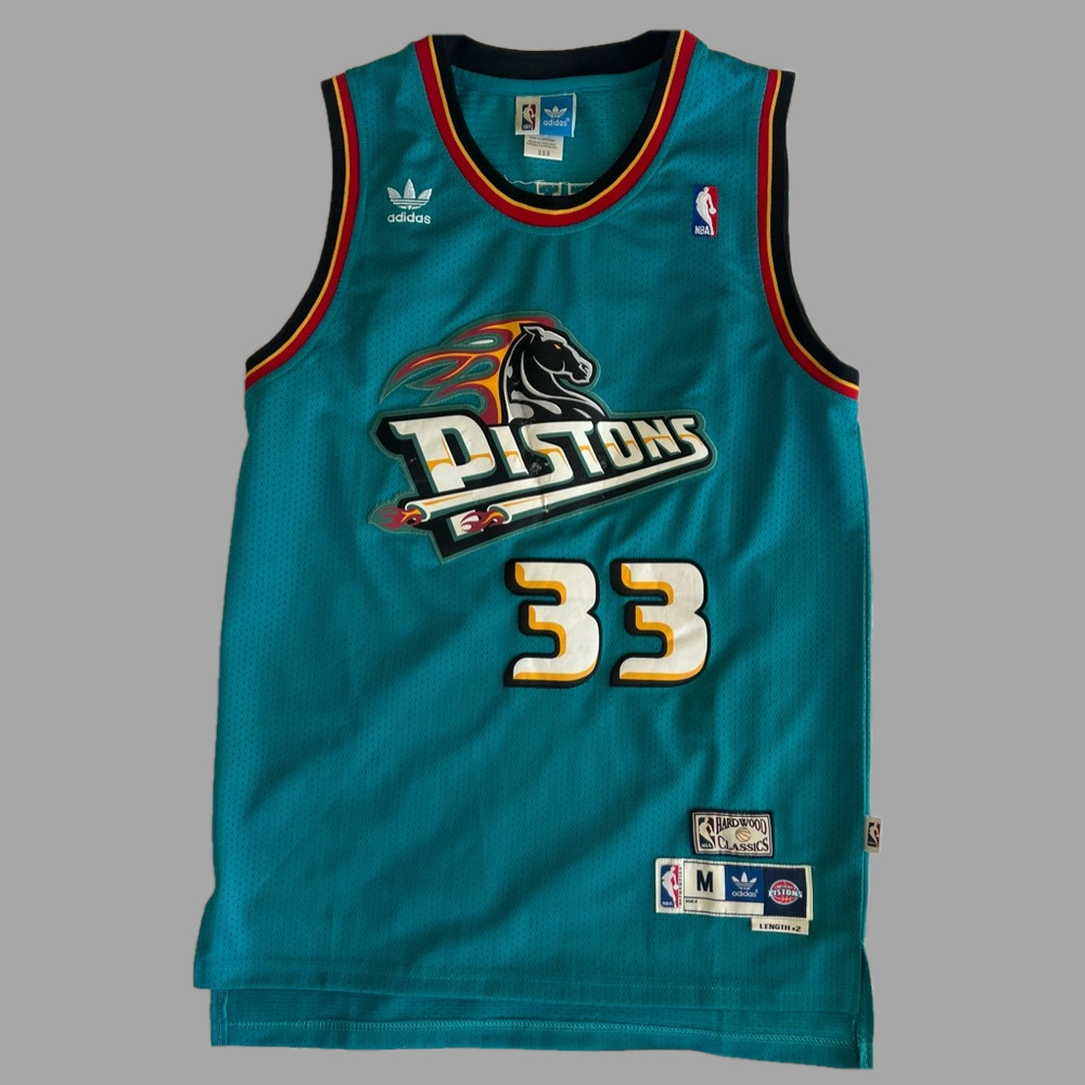 Grant Hill Detroit Adidas Hardwood Classic Pistons Vintage Basketball Jersey